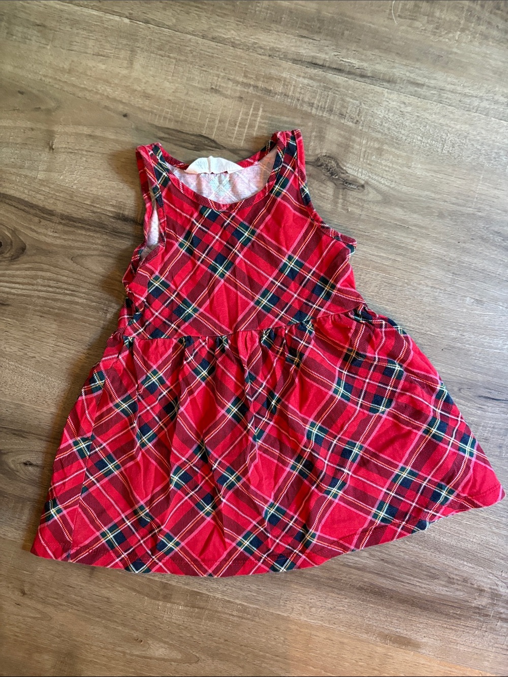 🌺10/$20 Christmas H&M Red Plaid Sleeveless Dress for Toddler Girls